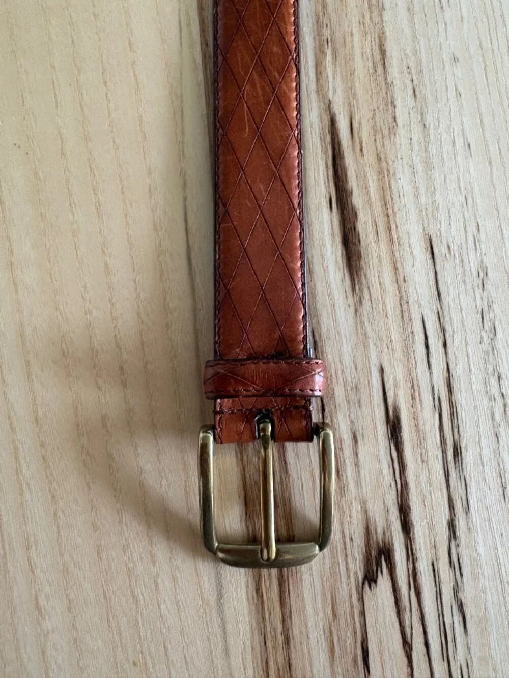 Barneys New York Men's brown leather belt size 32
